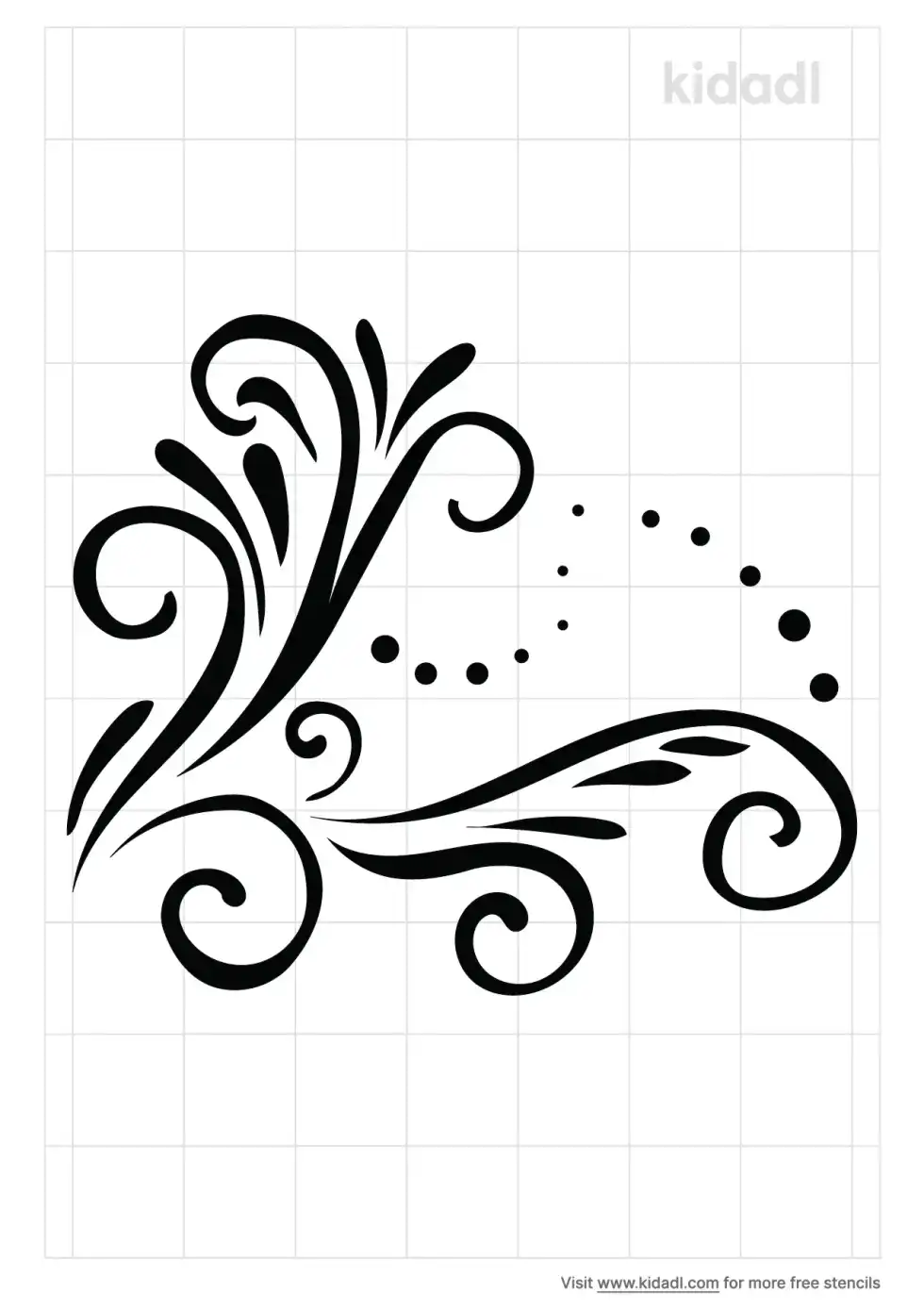 Swirl Wall Border Stencil