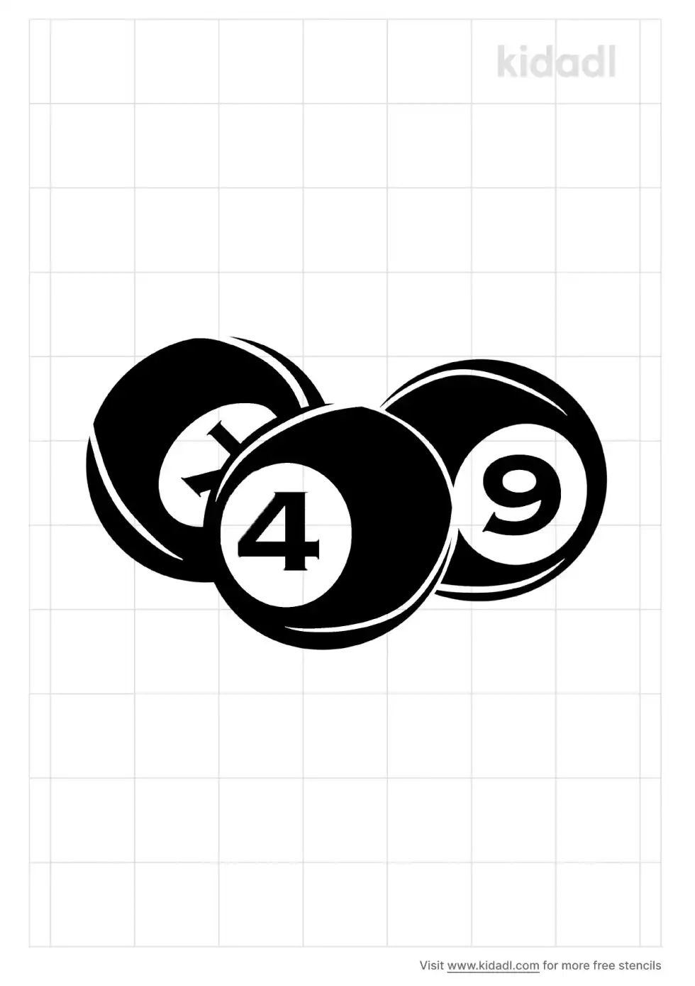 Billiard Balls Stencil