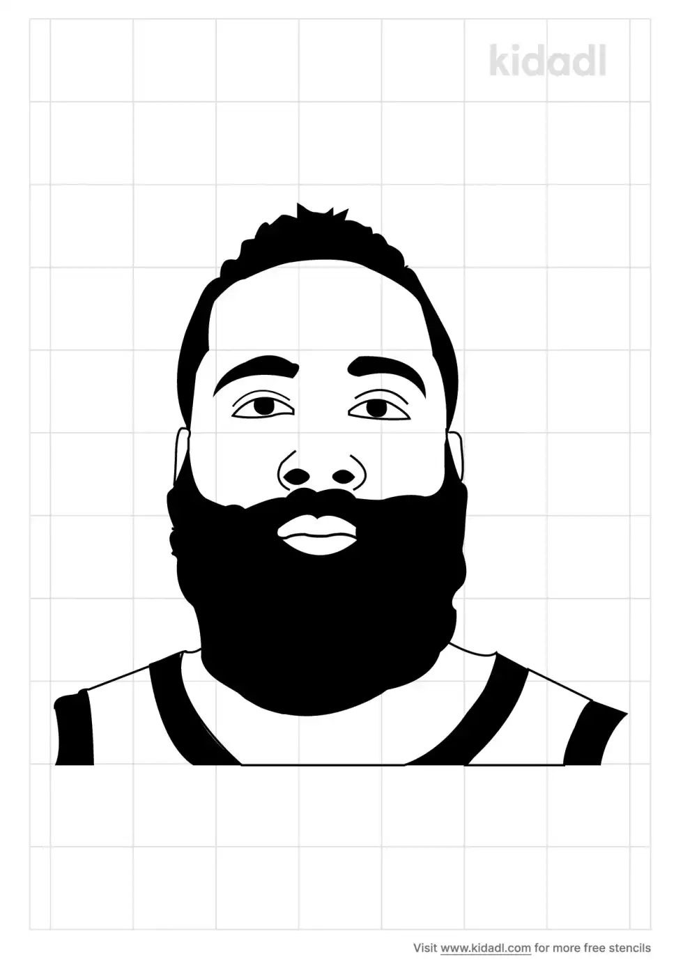 James Harden Stencil