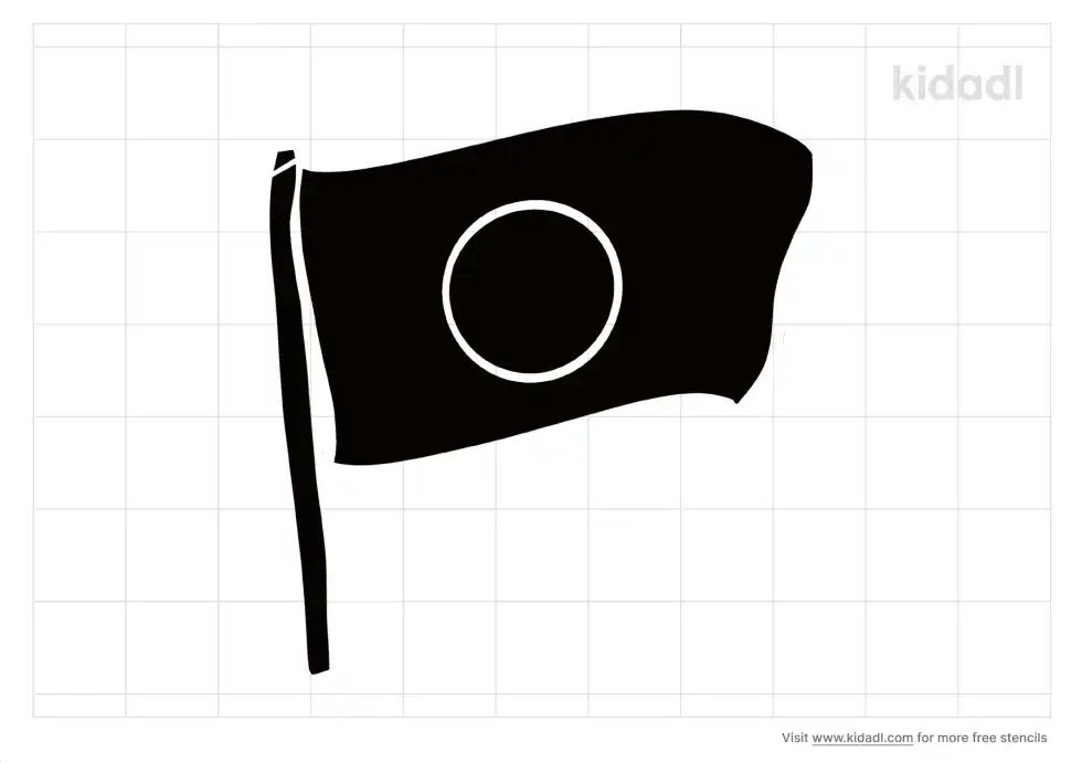 Japanese Flag Stencil