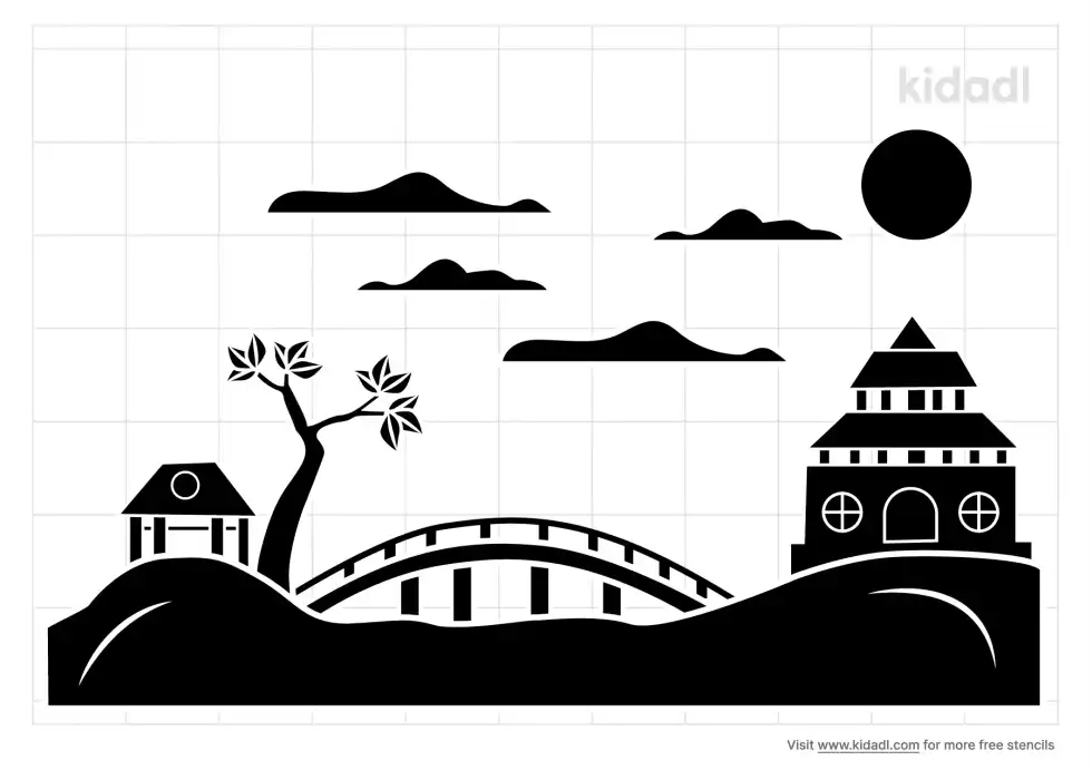 Japanese Garden Stencil