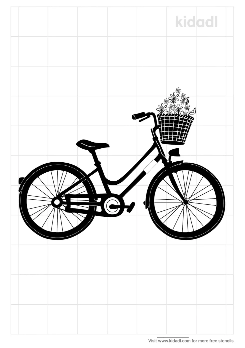 Bicycle With Basket Of Flowers