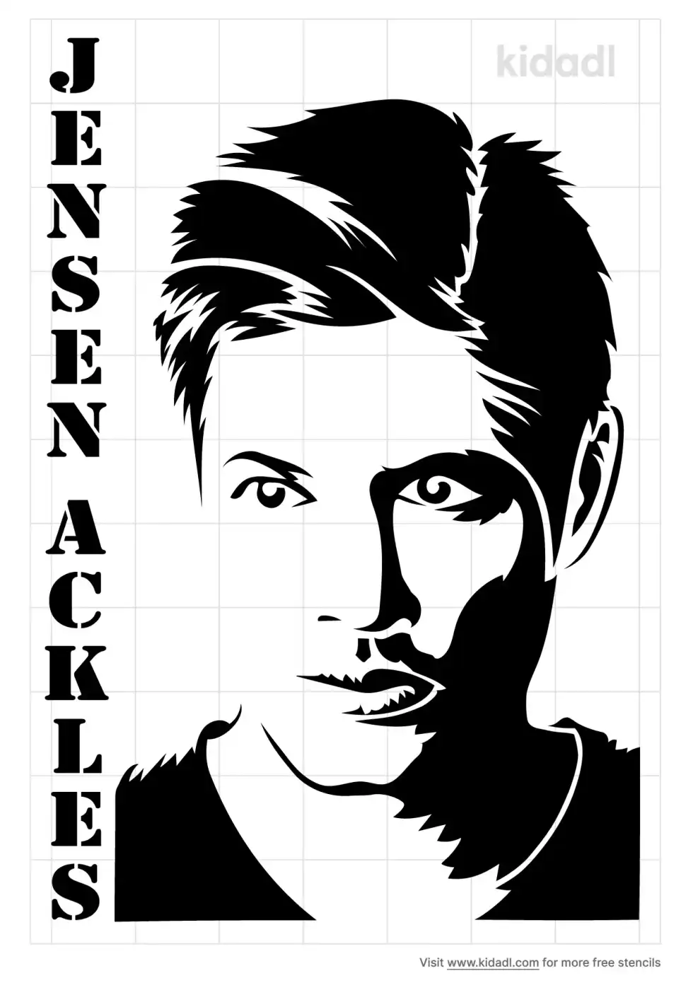 Jensen Ackles Stencil