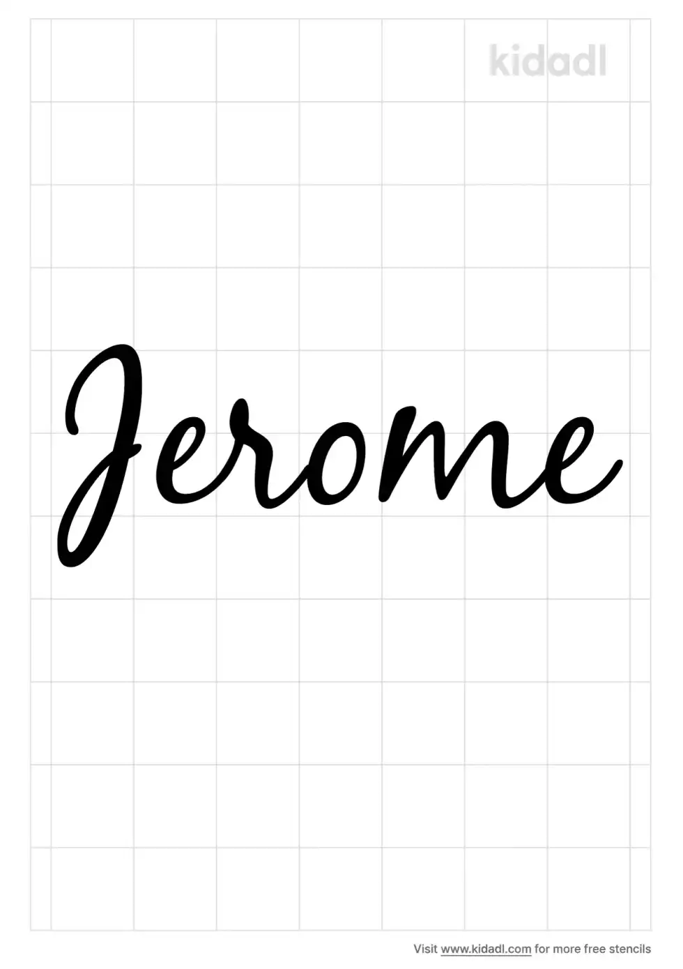 Jerome Decorative Name Stencil
