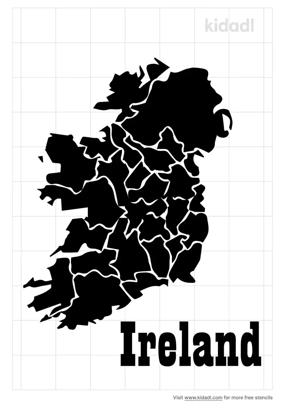 Ireland Stencil