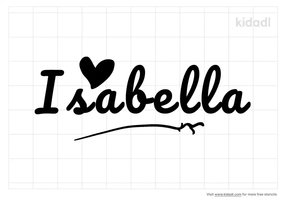 Isabella Name Stencil