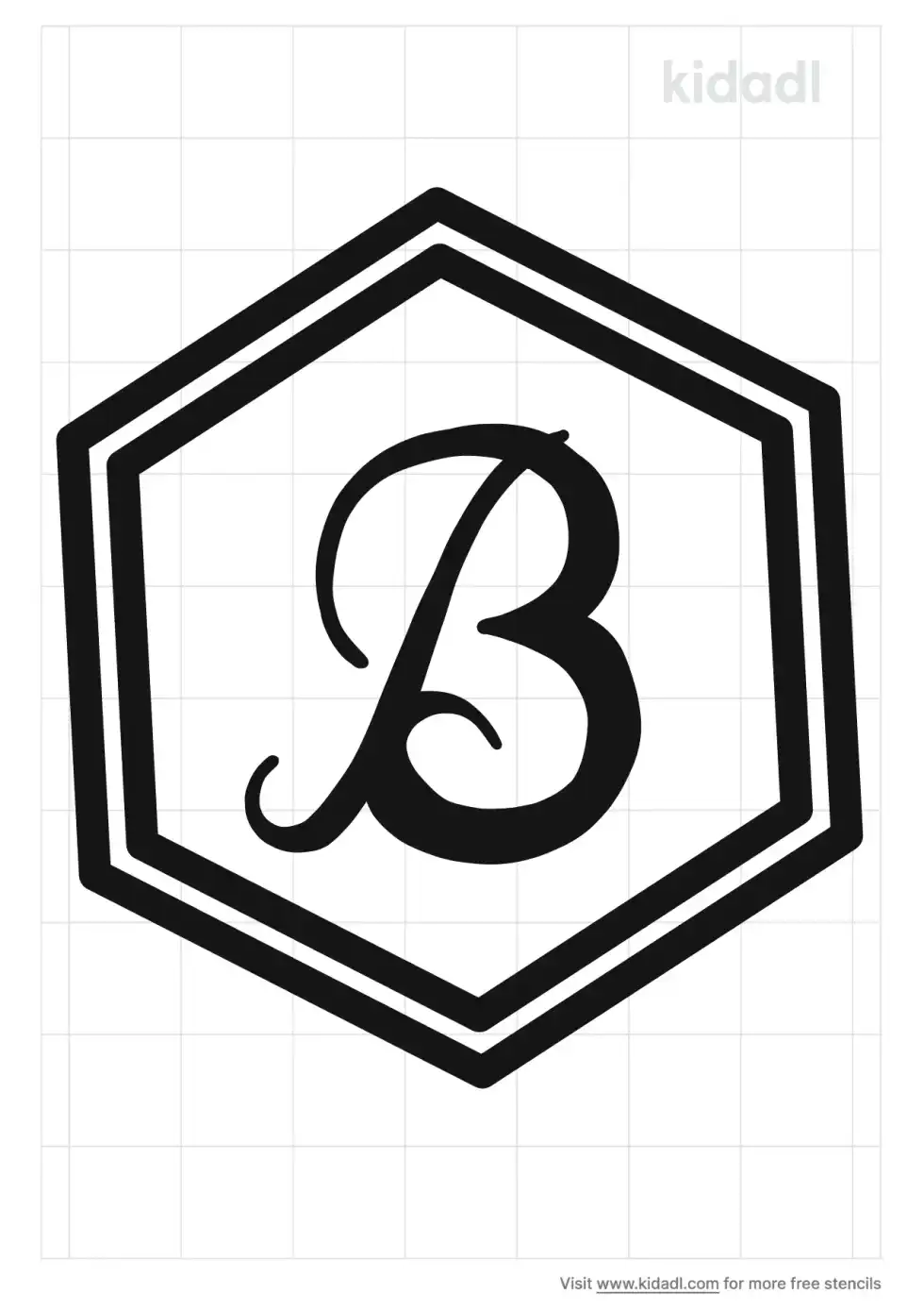 B Monogram Stencil