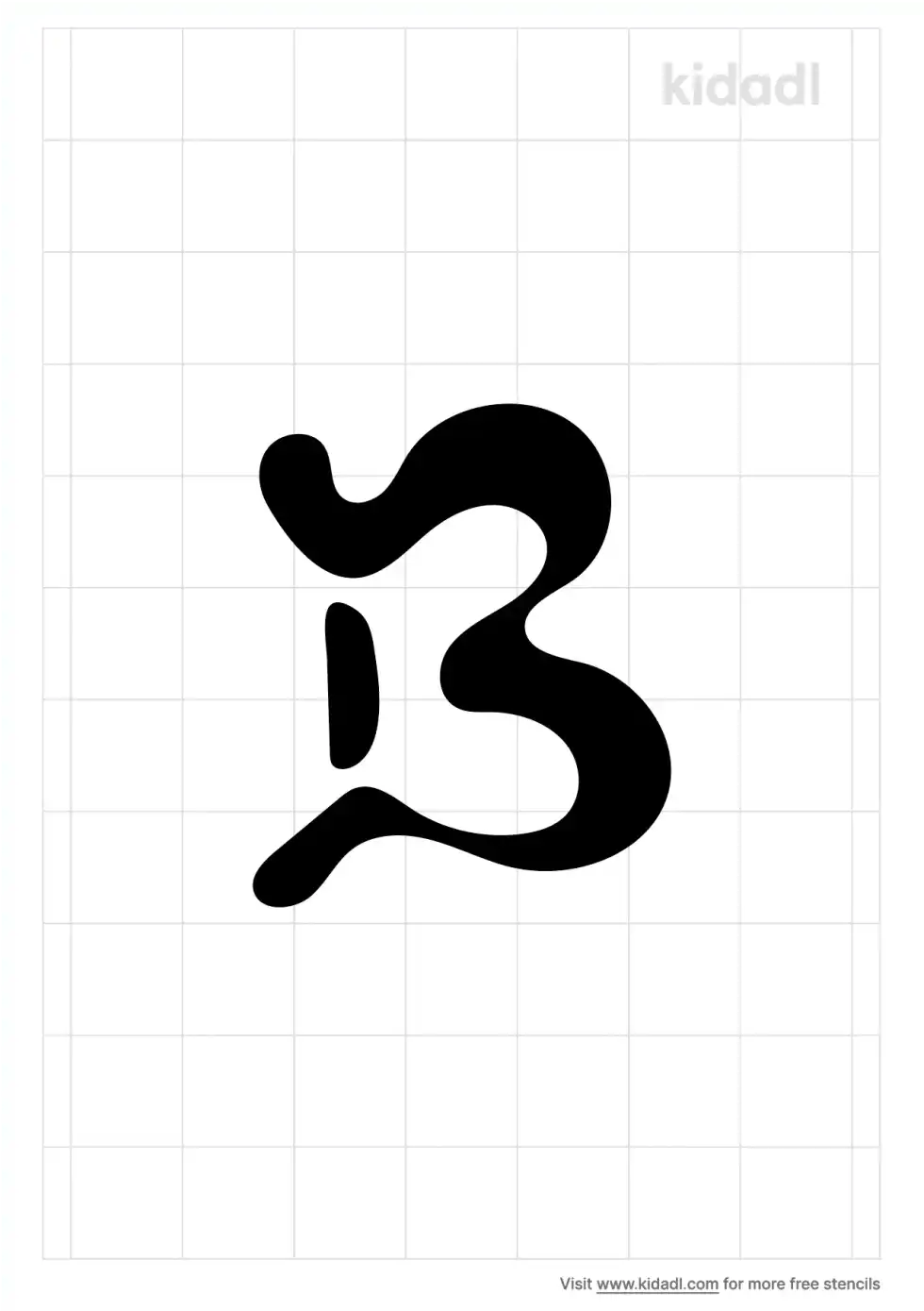 B Letter Stencil