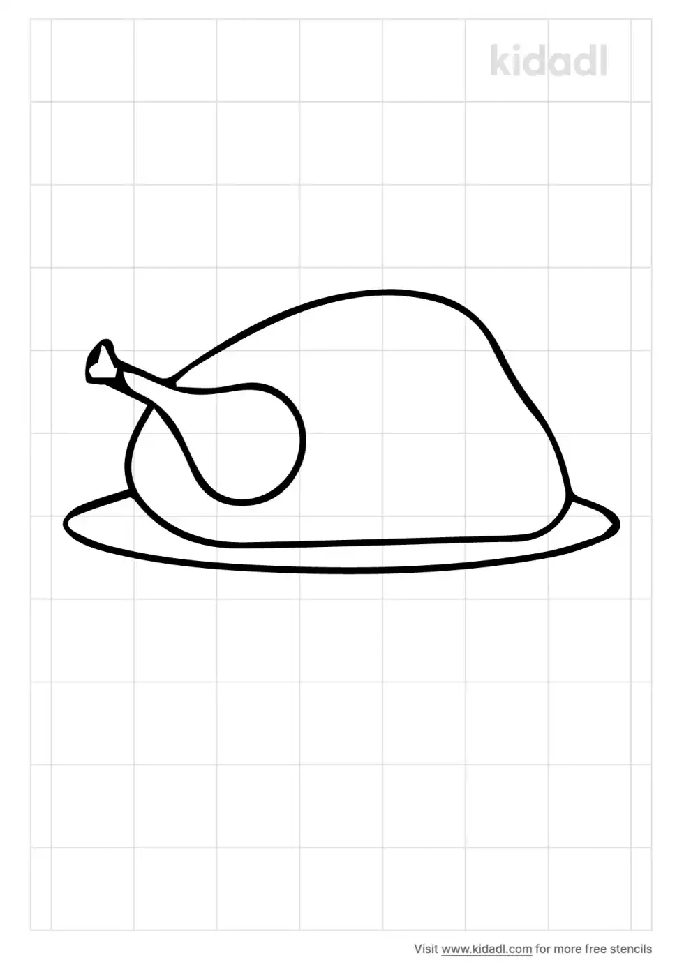 Dinner Turkey Stencil