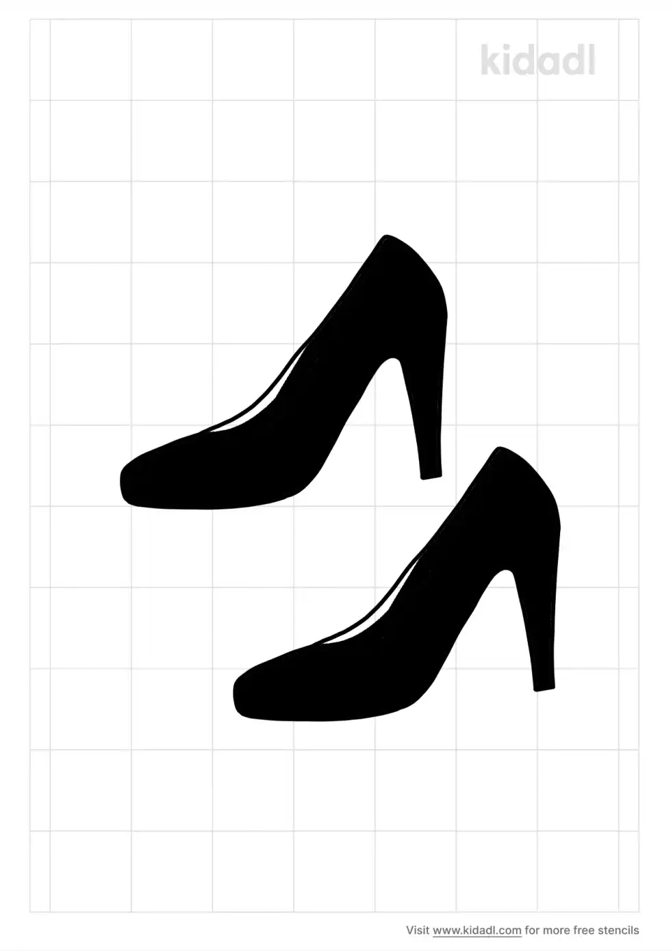 High Heel Stencil