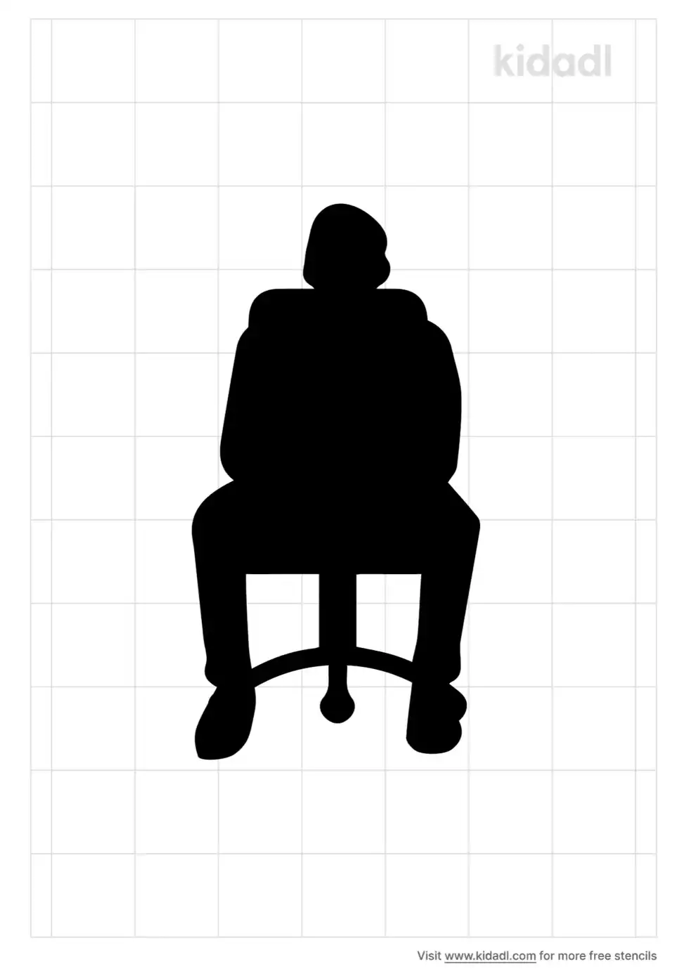 Someone Sitting In A Chair Stencil
