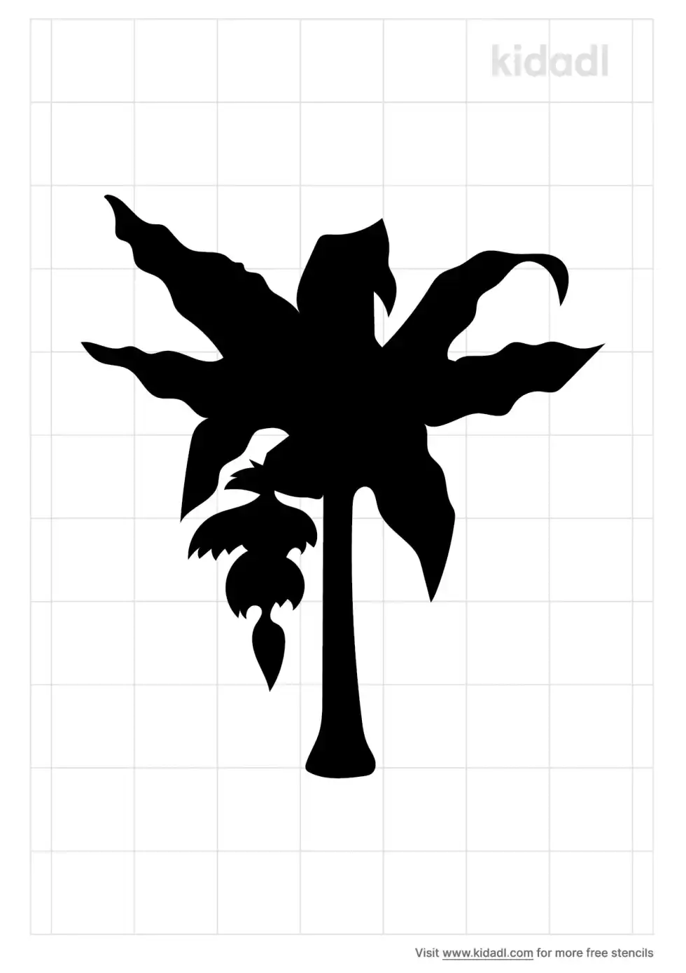 Banana Tree Pieces Stencil