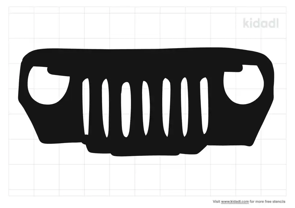 Front Car Grill Stencil