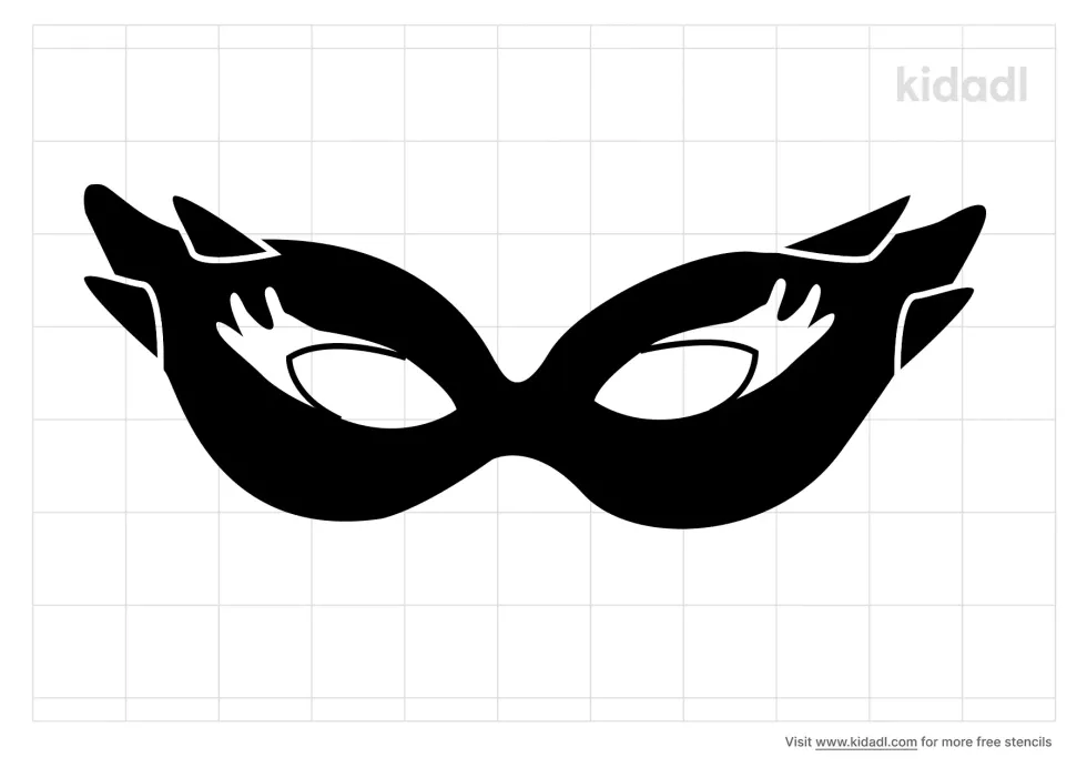 Simple Masquerade Mask Stencil
