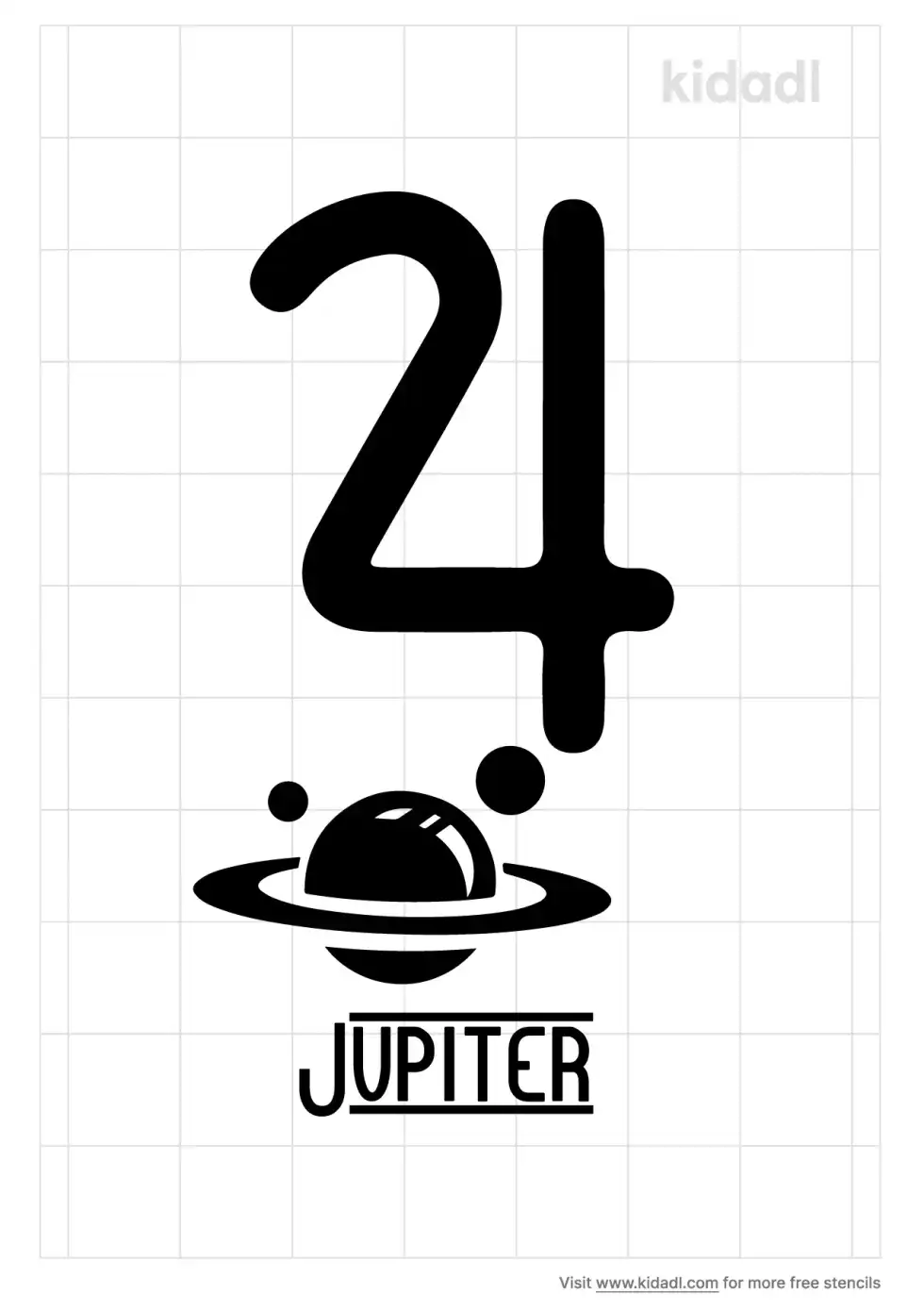 Jupiter Symbol Stencil