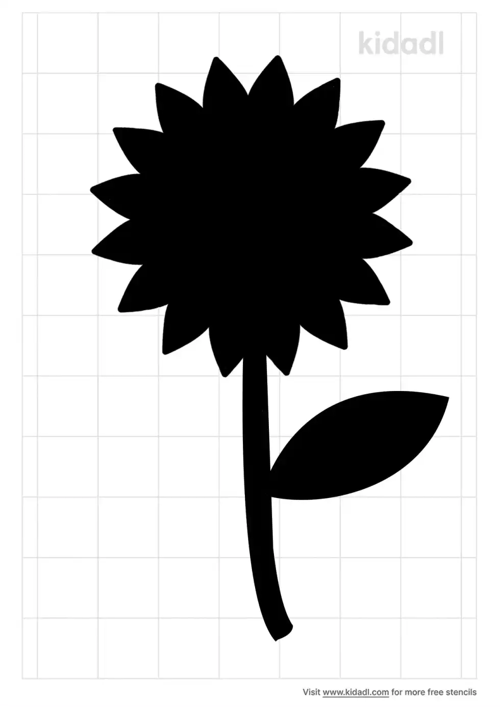 Simple Sunflower Stencil