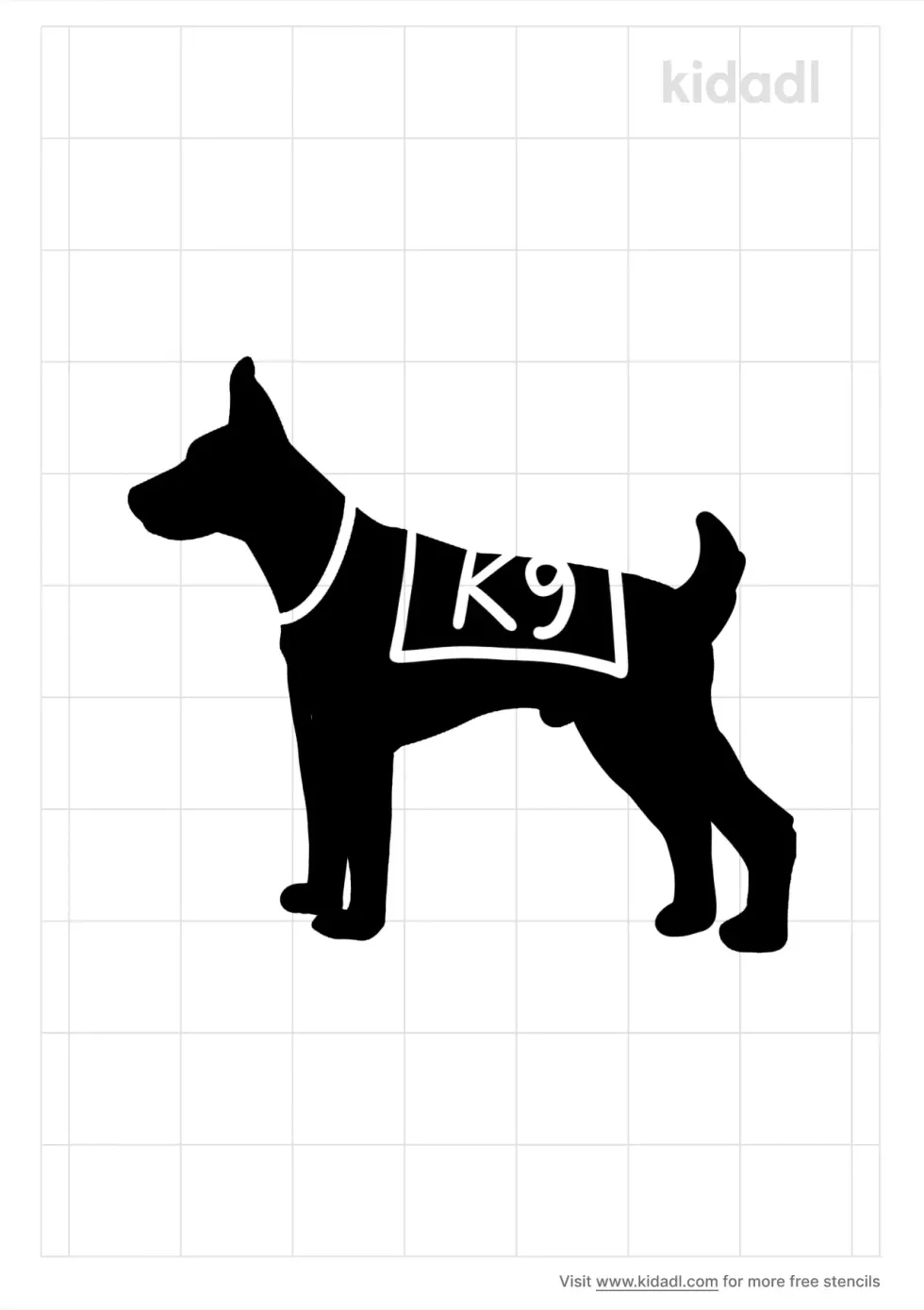 K-9 Army Dog Stencil