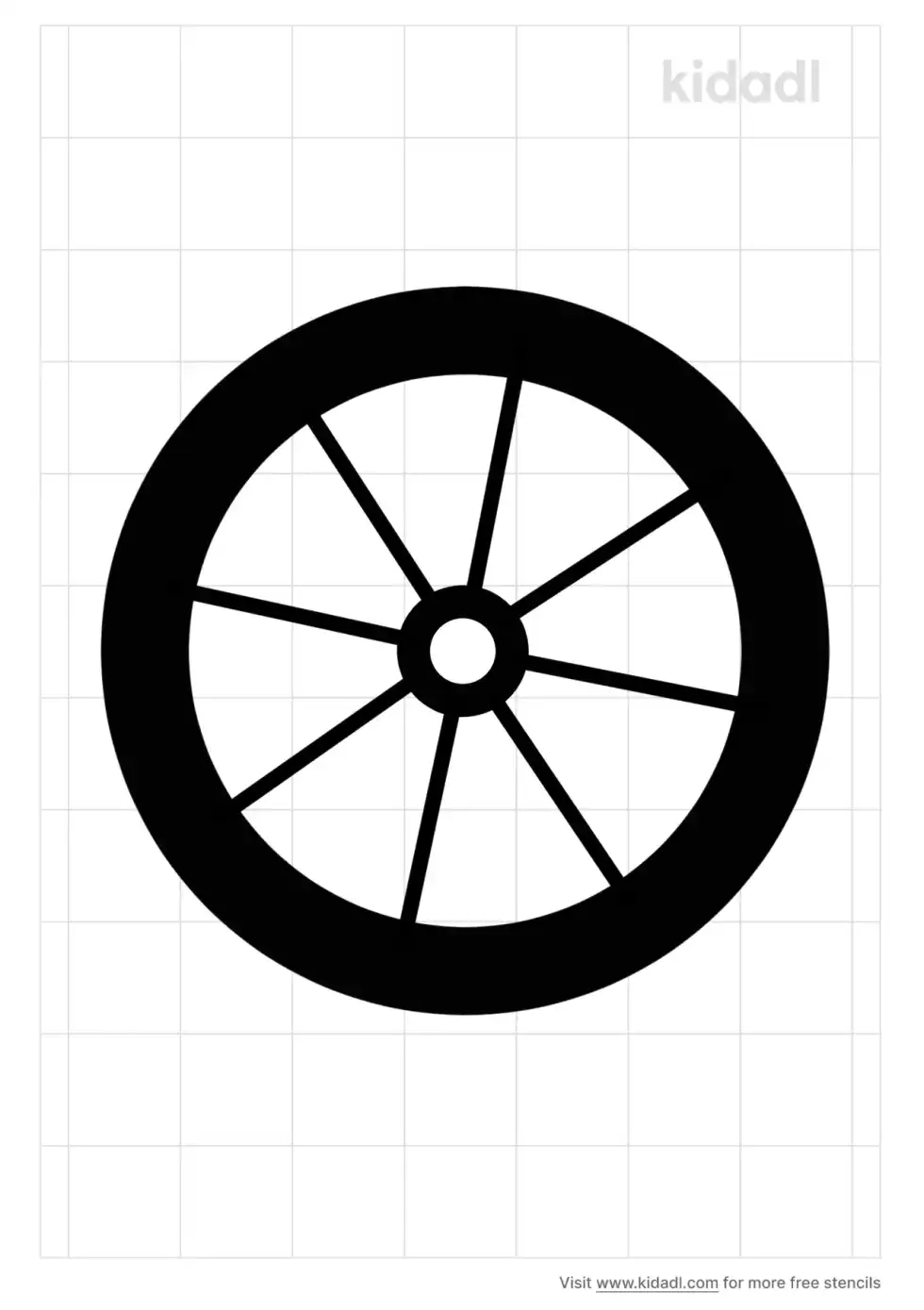 Carriage Wheel Stencil
