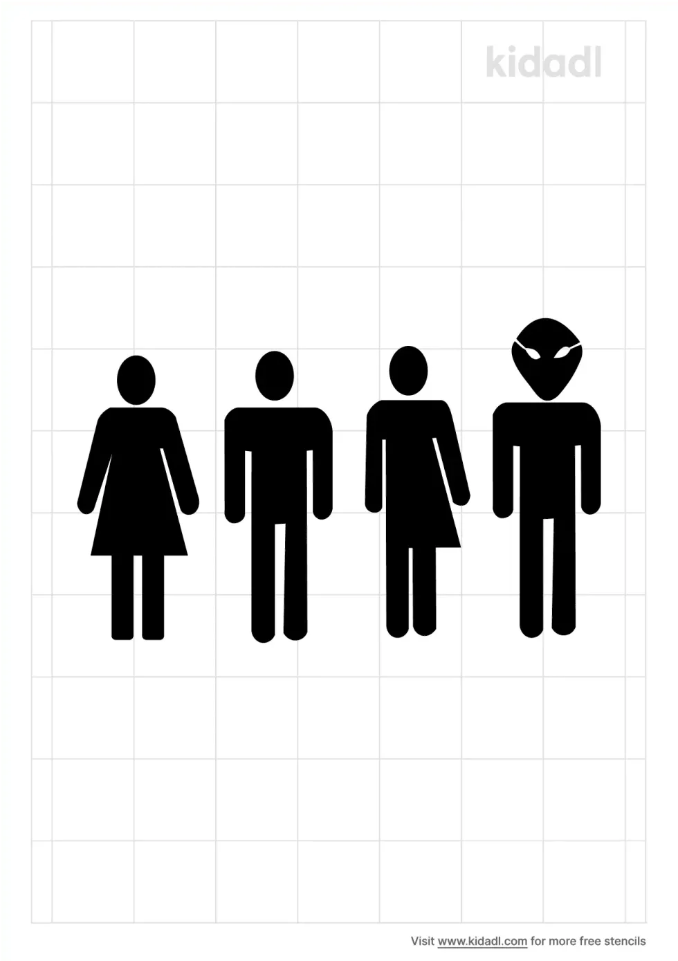 Bathroom Sign Male Female Trans Alien