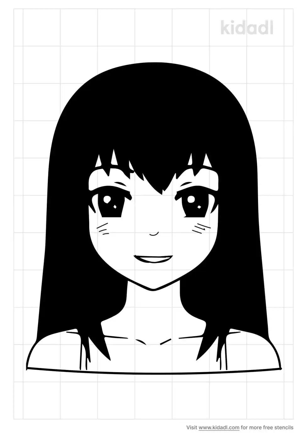 Anime Face Stencil