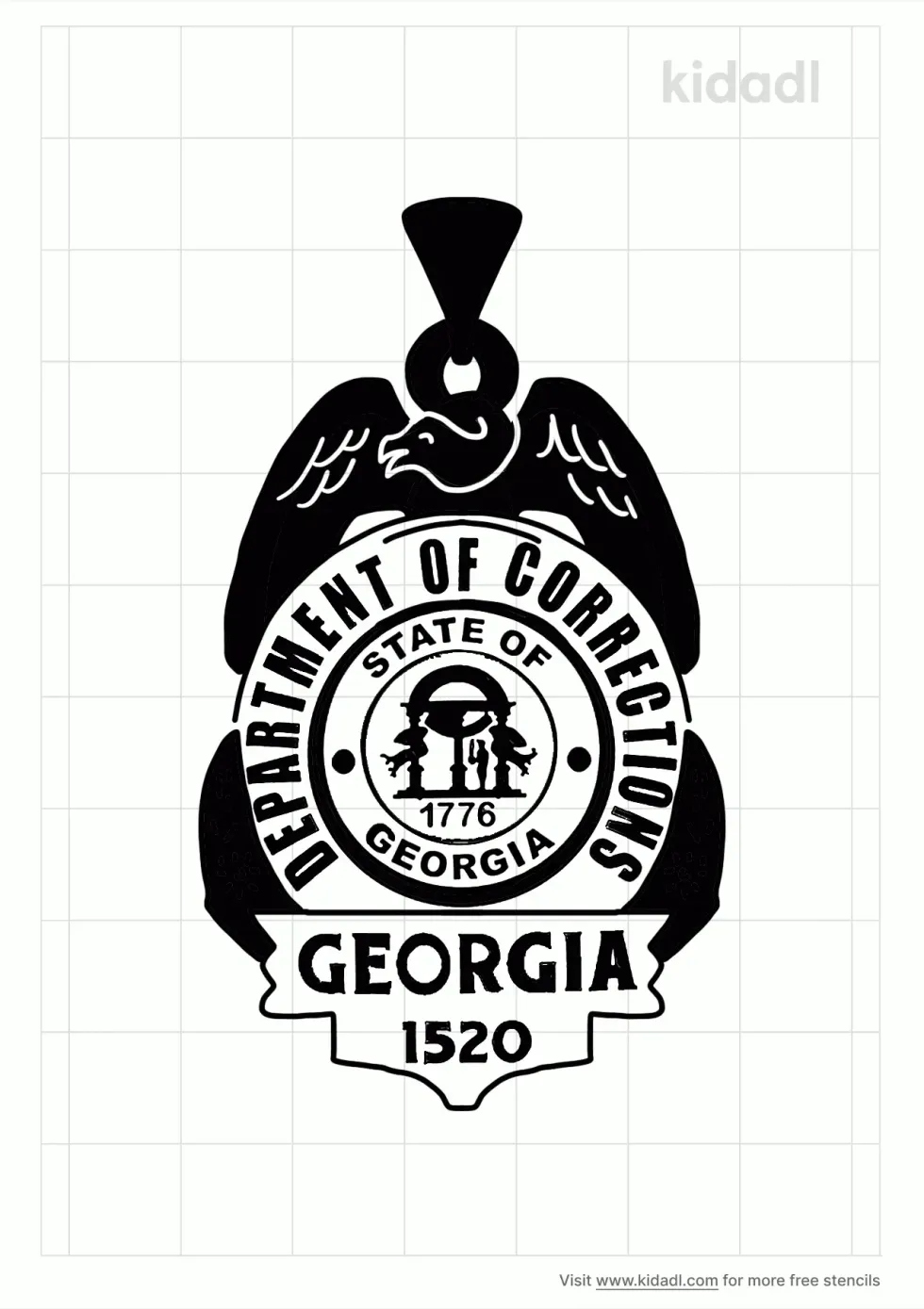 Georgia Department Of Corrections Badge Stencil