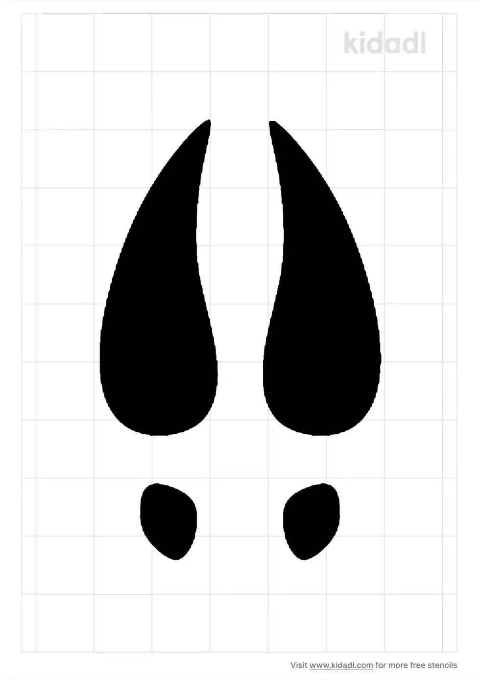 Goat Hoof Stencil