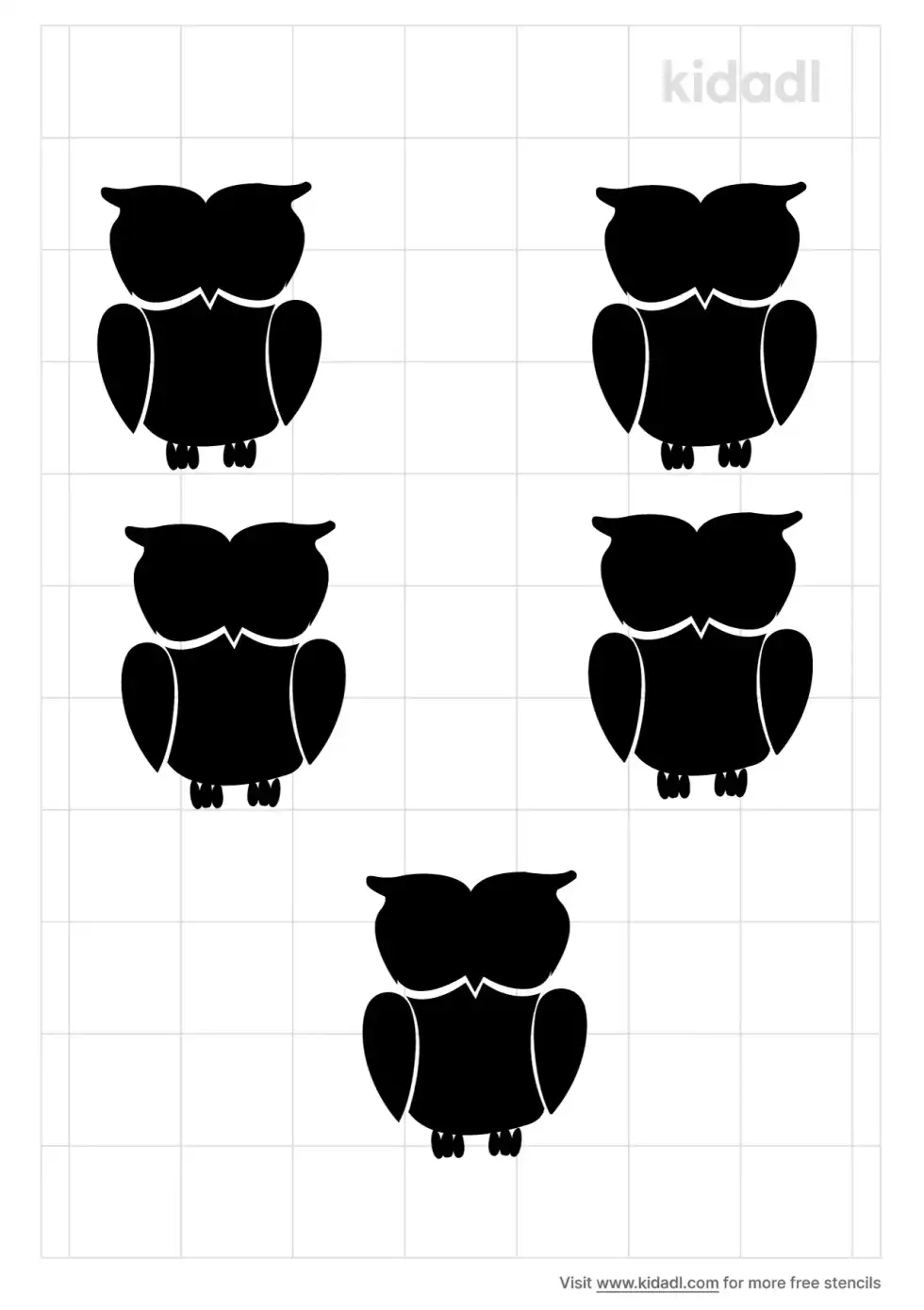 Five Owls Stencil