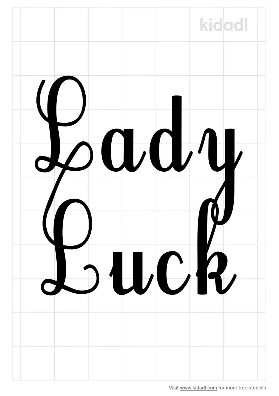 Lady Luck Stencil | Kidadl