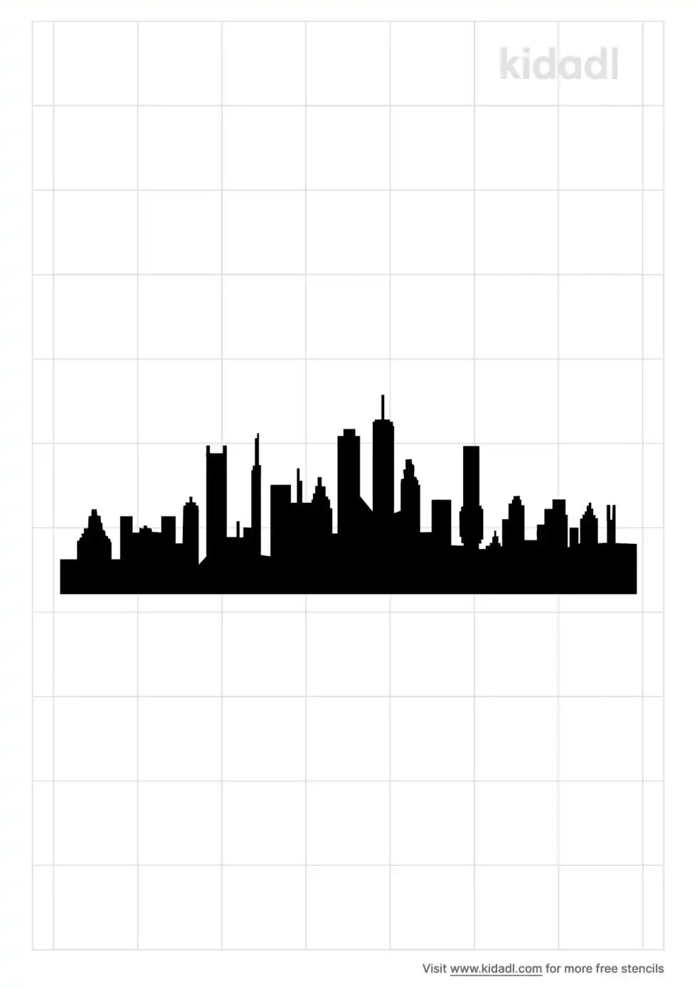 Boston Skyline Stencil