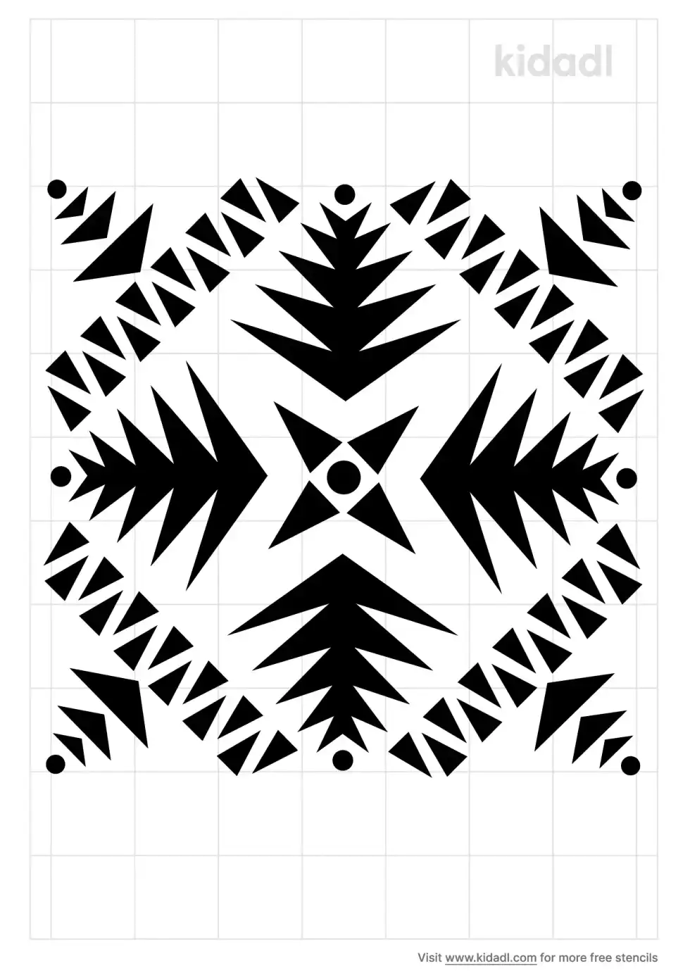 Aztec Pattern Stencil