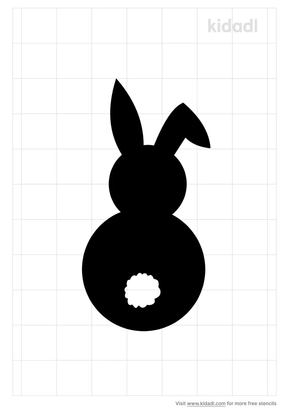 Back Of A Bunny Stencil