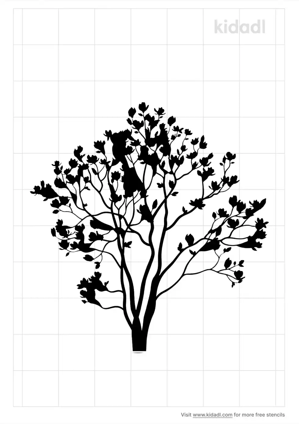 Magnolia Tree Stencil