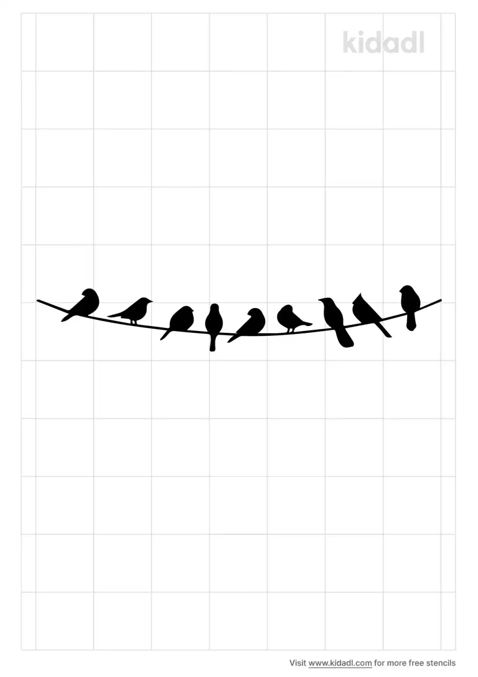 Bird On A Wire Stencil