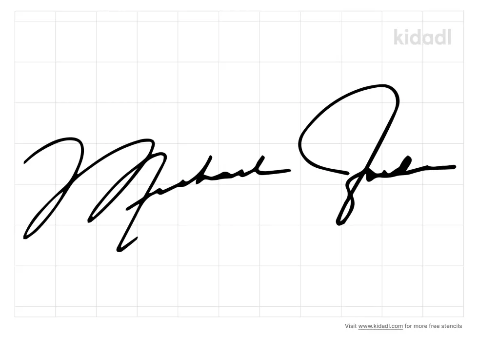 Michael Jordan Signature Stencil