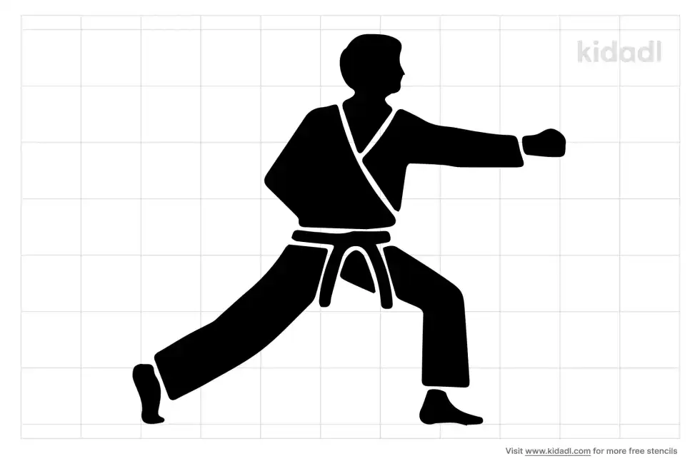 Karate Moves Stencil