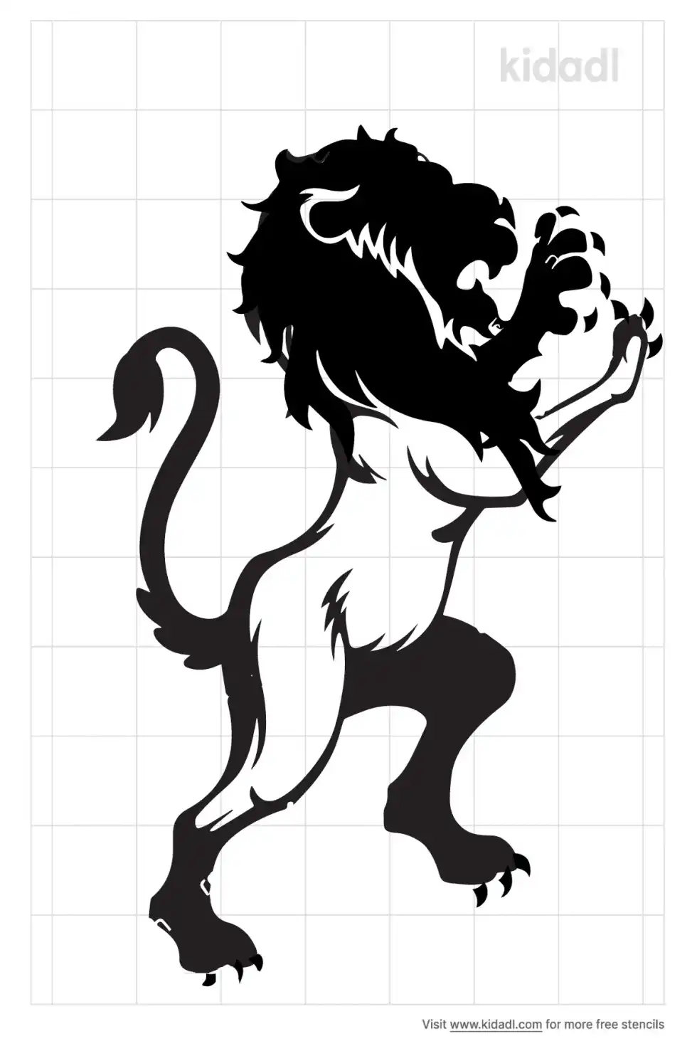 Medieval Lion Stencil