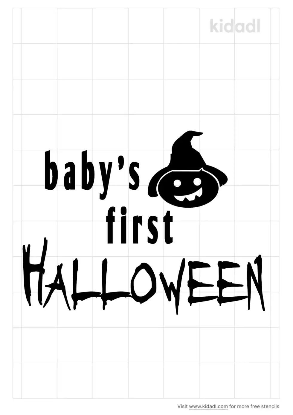 Baby's 1st Halloween Stencil