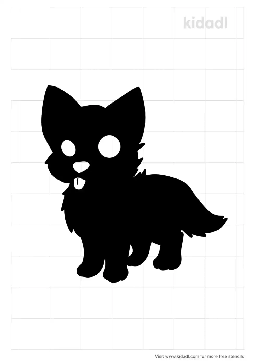 Baby Wolf Stencil