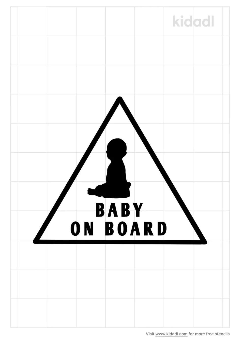 Baby Warning Stencil