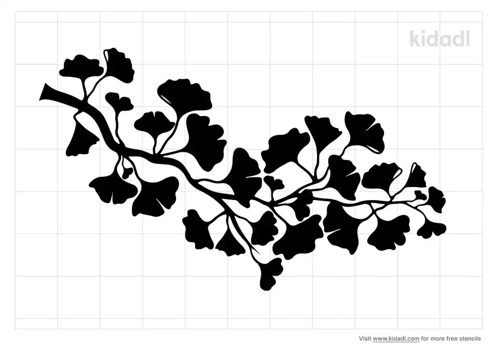 Ginkgo Branch Stencil