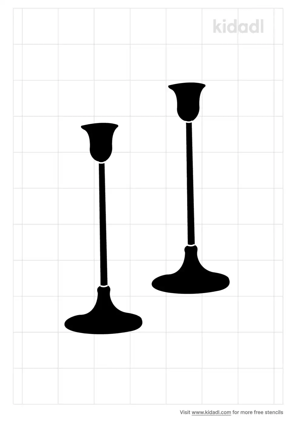 Antique Candlesticks Stencil