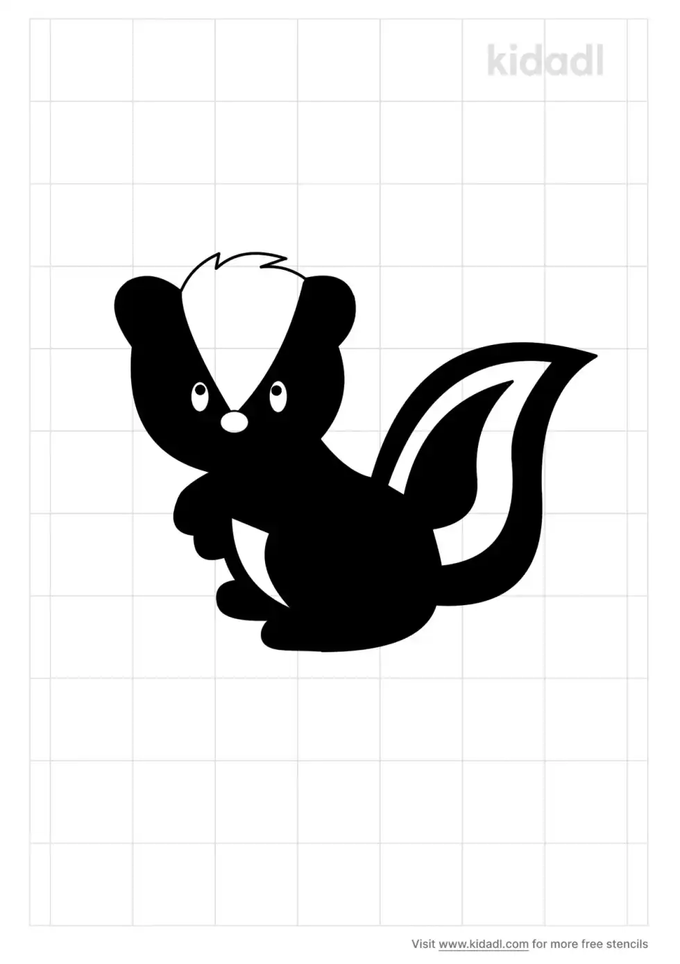 Baby Skunk Stencil