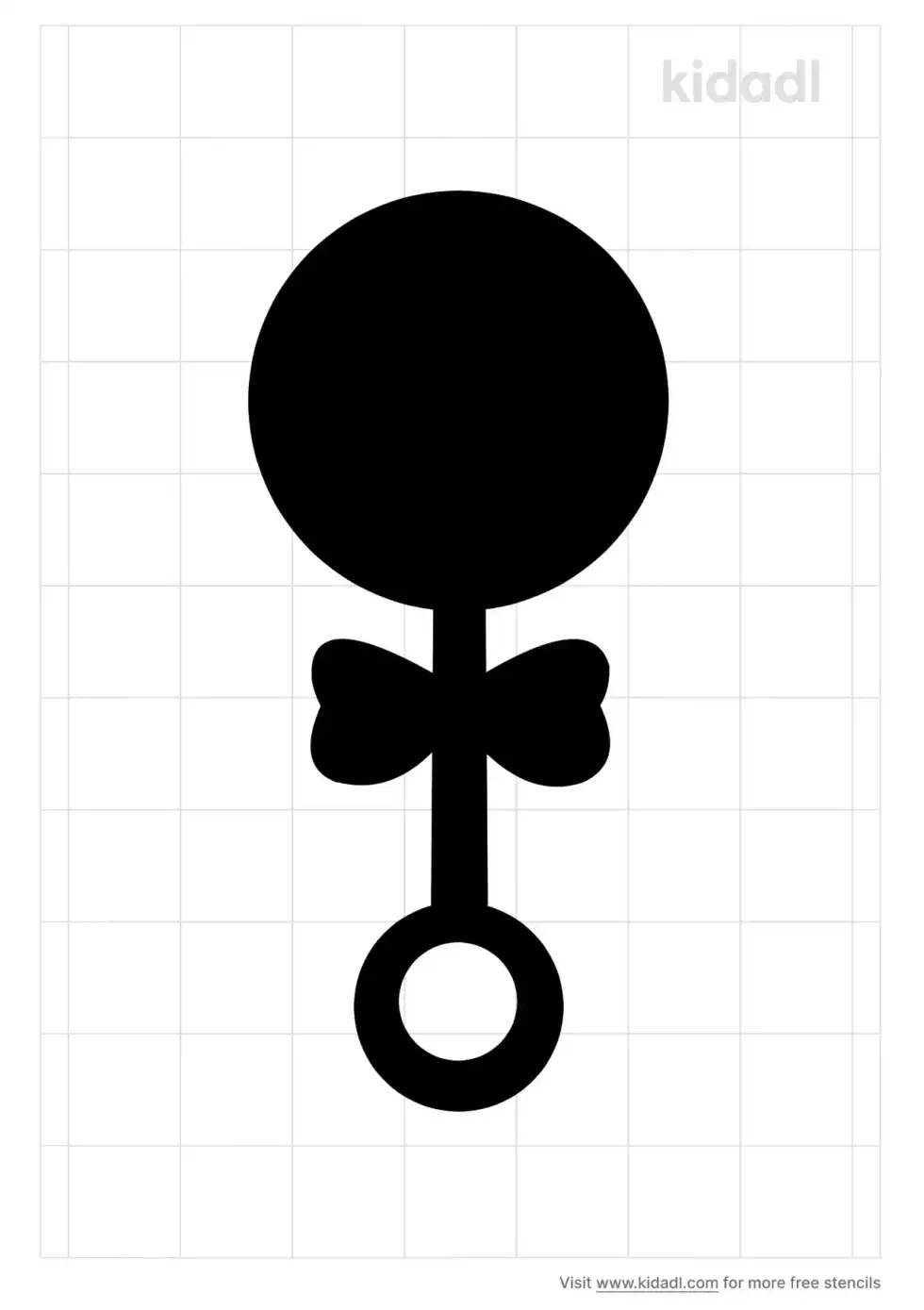 Baby Rattle Stencil
