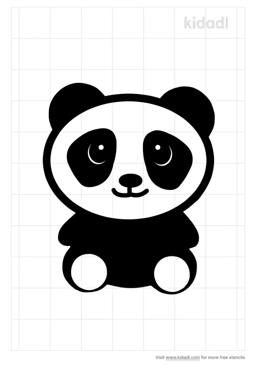 Baby Panda Stencil