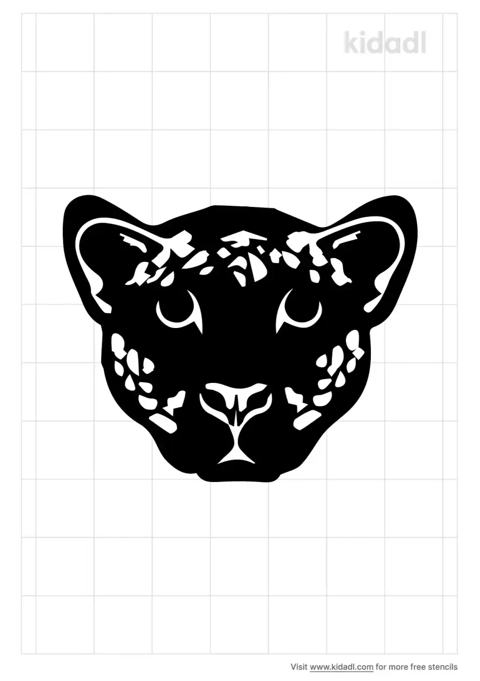 Leopard Face Stencil