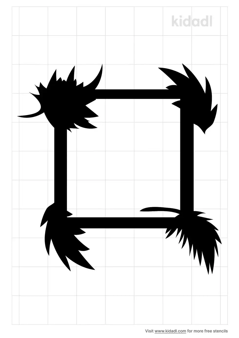 Autumn Leaf Border Stencil