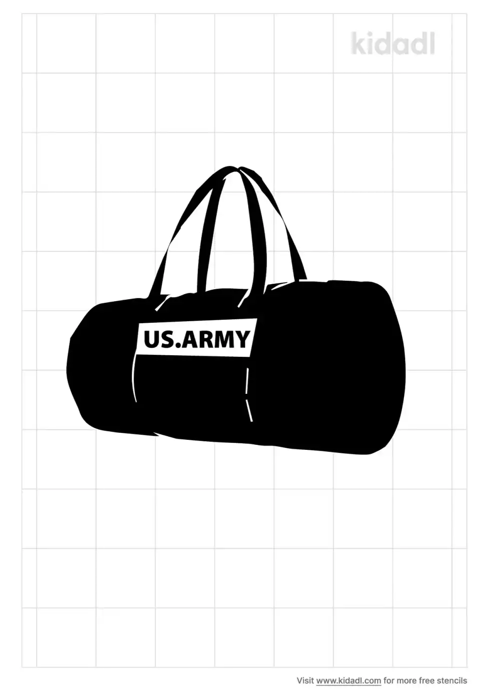 Army Duffle Bag Stencil
