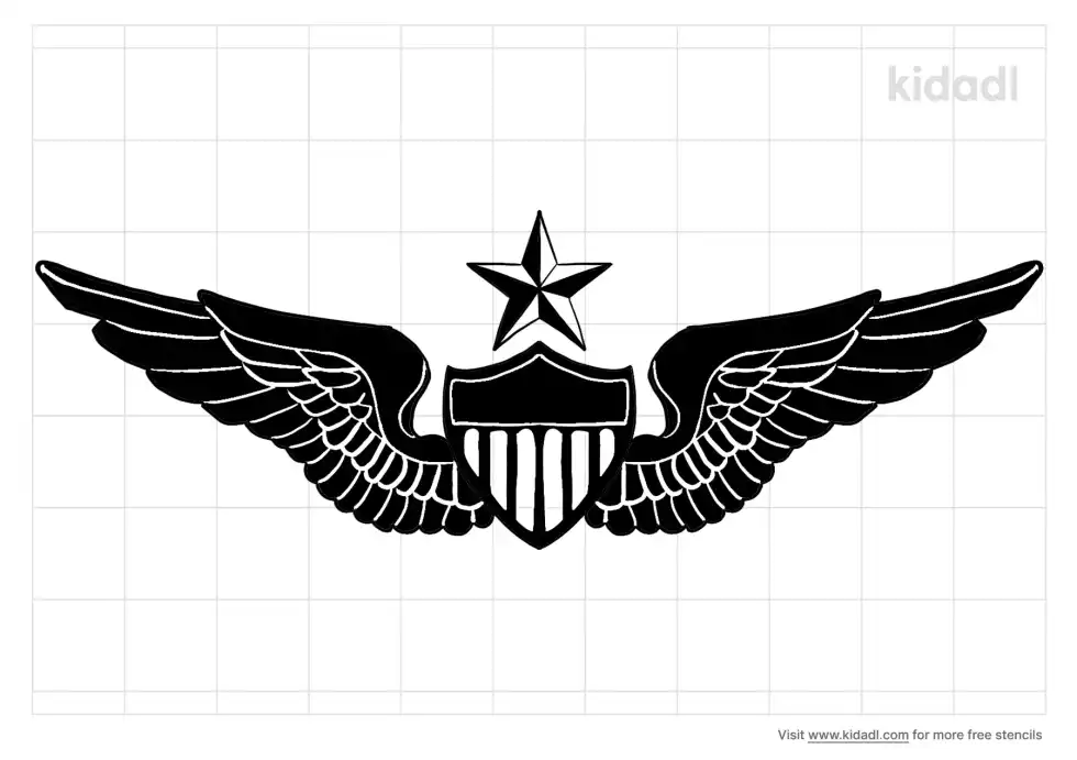 Army Aviator Wing Stencil