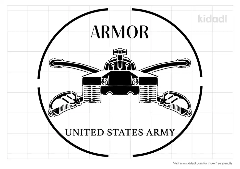 Armor Branch Insignia Stencil