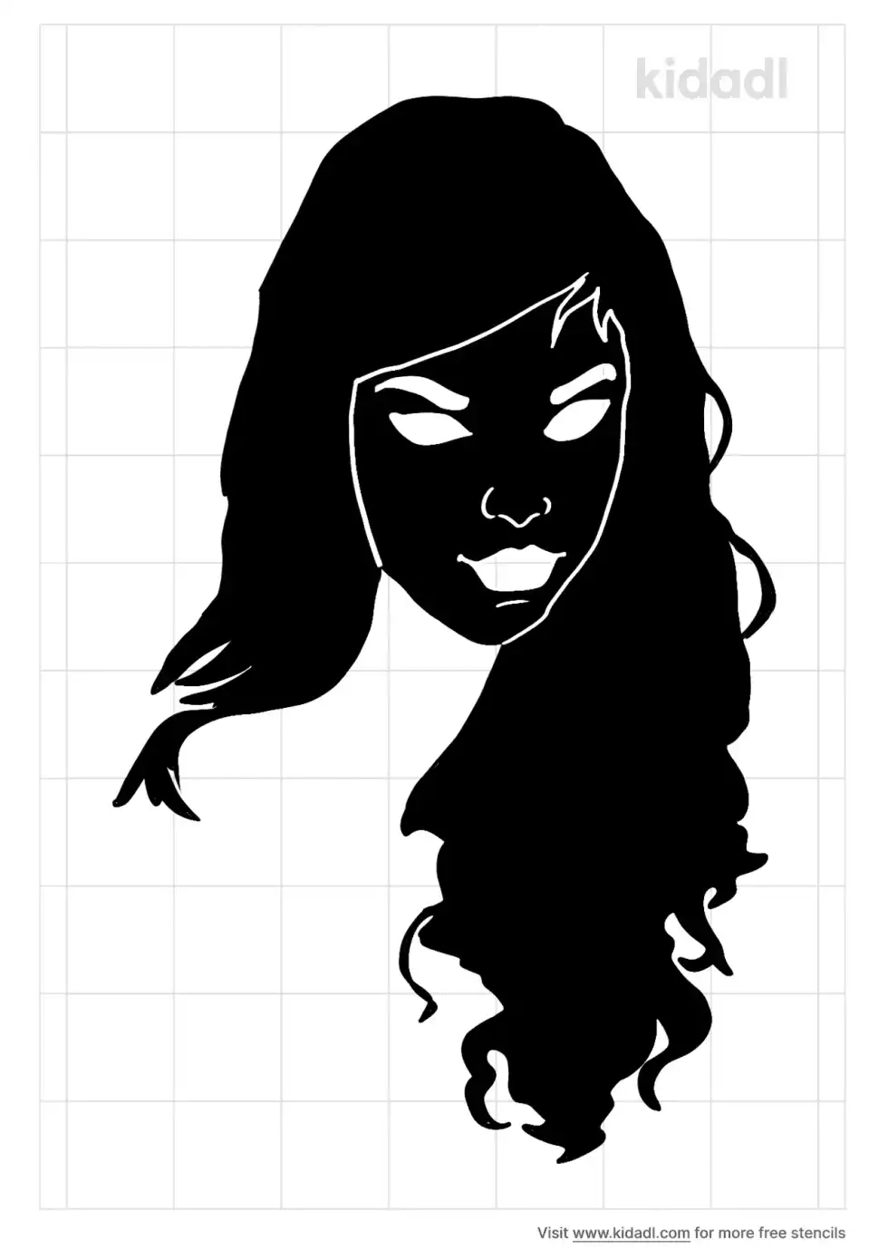 Beautiful Woman Stencil